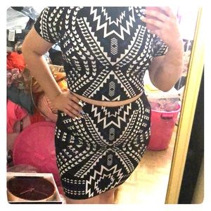 Crop top and bodycon skirt set